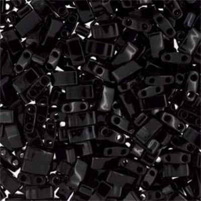 TLH401-TB Black Miyuki 1/2 Cut Tila Beads Tube - Goody Beads