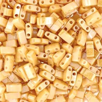 TLH593-TB Light Caramel Ceylon Miyuki 1/2 Cut Tila Beads Tube - Goody Beads