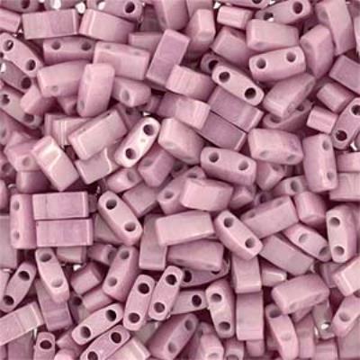 TLH599-TB Opaque Antique Rose Luster Miyuki 1/2 Cut Tila Beads Tube - Goody Beads