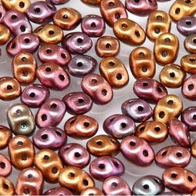 DU0500030-01640 Crystal Violet Rainbow SuperDuo Two Hole Czech Seed Beads Tube - Goody Beads