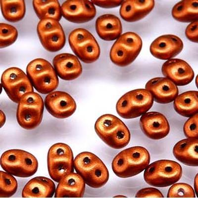 DU0500030-01750 Crystal Bronze Fire Red SuperDuo Two Hole Czech Seed Beads Tube - Goody Beads