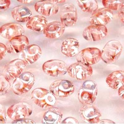 DU0570120-28701 Rosaline AB SuperDuo Two Hole Czech Seed Beads Tube - Goody Beads