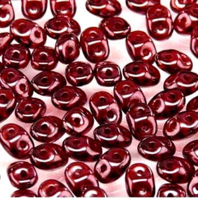 DU0590080-15726 Red Wine SuperDuo Two Hole Czech Seed Beads Tube - Goody Beads