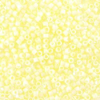 DB2101 11/0 Light Lemon Ice Duracoat Opaque Dyed Delica Seed Beads Tube - Goody Beads