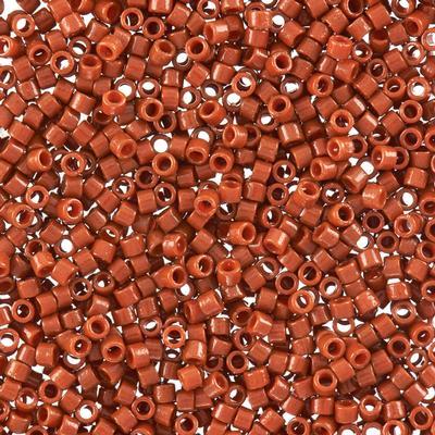 DB2108 11/0 Persimmon Duracoat Opaque Dyed Delica Seed Beads Tube - Goody Beads