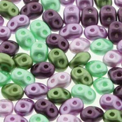 DU05MIX102 Spring Violets SuperDuo Two Hole Czech Seed Beads Tube - Goody Beads