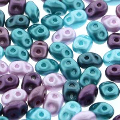 DU05MIX103 Victorian Elegance SuperDuo Two Hole Czech Seed Beads Tube - Goody Beads