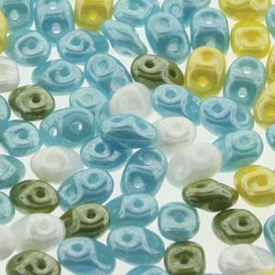 DU05MIX117 Dandelion Summer SuperDuo Two Hole Czech Seed Beads Tube - Goody Beads