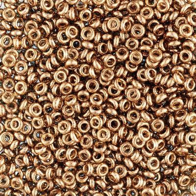 3mm Gold Lustered Montana Blue 8/0 TOHO Demi Round Seed Beads - Goody Beads