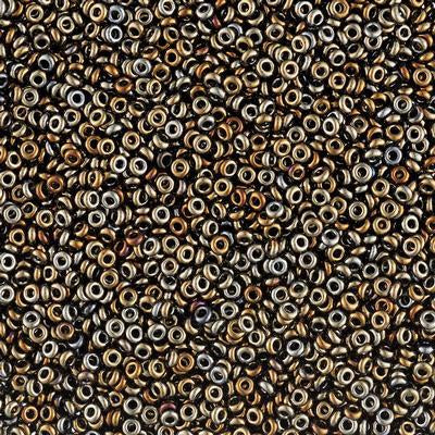 2.2mm Metallic Iris Brown 11/0 TOHO Demi Round Seed Beads - Goody Beads