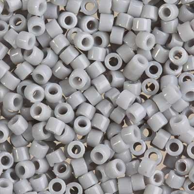 DB1139 11/0 Opaque Ghost Grey Delica Seed Beads Tube - Goody Beads