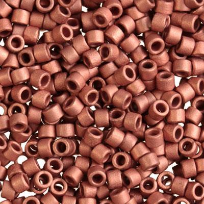 DB340 11/0 Matte Copper Plated Delica Seed Beads Tube