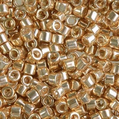 DB433 11/0 Galvanized Champagne Gold Delica Seed Beads Tube - Goody Beads