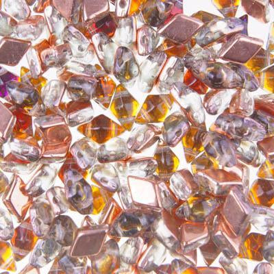 5x8mm Prismatic Phoenix DiamonDuo 2-Hole Czech Glass Beads - Goody Beads