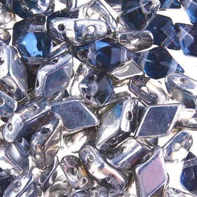 5x8mm Prismatic Stormy Seas DiamonDuo 2-Hole Czech Glass Beads - Goody Beads