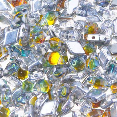 5x8mm Prismatic Sunset DiamonDuo 2-Hole Czech Glass Beads - Goody Beads