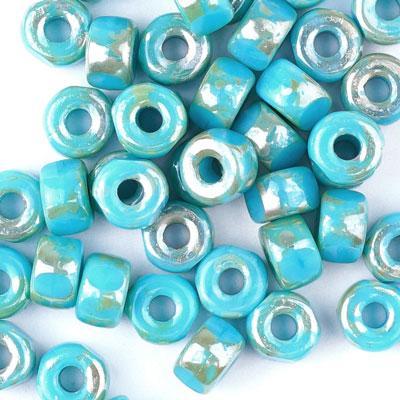 MTB02C-63030-43500 Turquoise Blue Rembrandt 3 Cut 2/0 Matubo Czech Glass Seed Beads