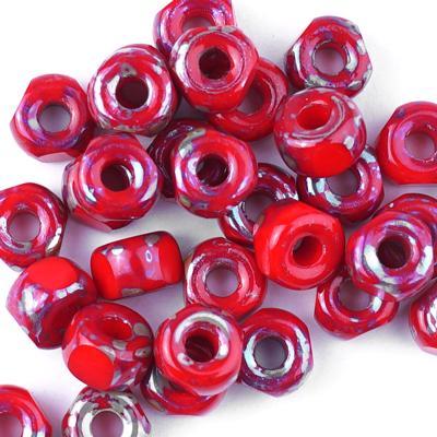 MTB02C-93200-43500 Red Rembrandt 3 Cut 2/0 Matubo Czech Glass Seed Beads