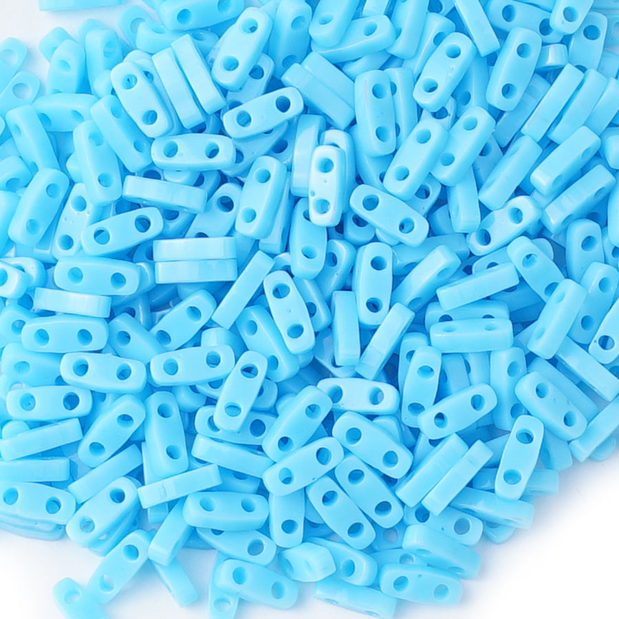 QTL413-TB Opaque Turquoise Blue Miyuki Quarter Tila Beads - Goody Beads