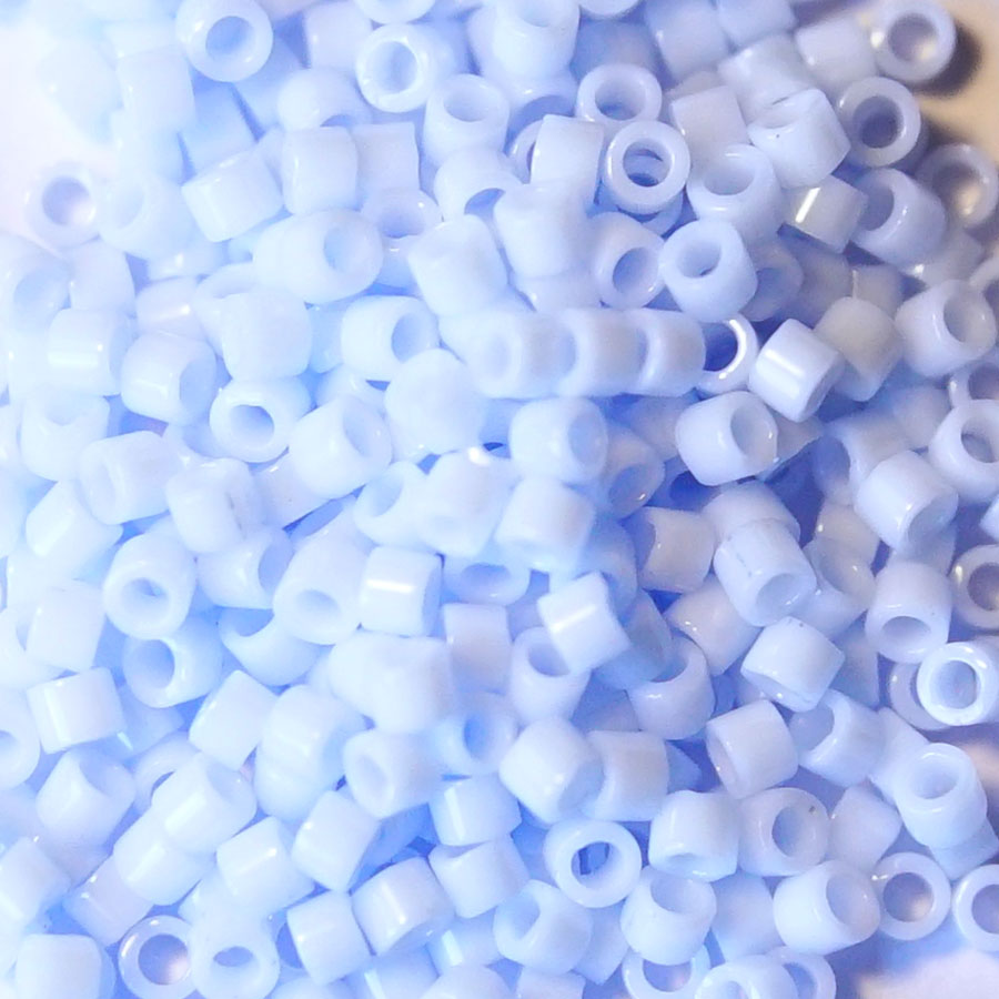 DB1497 Opaque Light Sky Blue 11/0 Delica Seed Beads Tube - Goody Beads