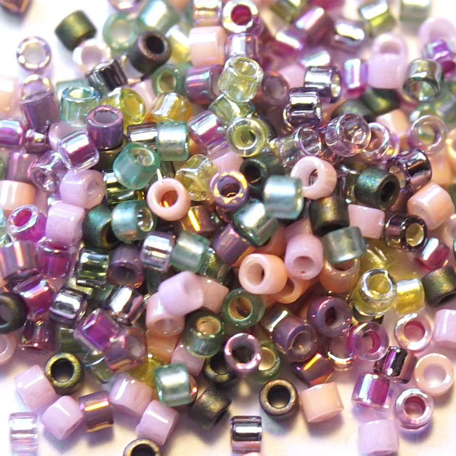 DB-MIX21 Lavender Garden Mix 11/0 Delica Seed Beads Tube - Goody Beads