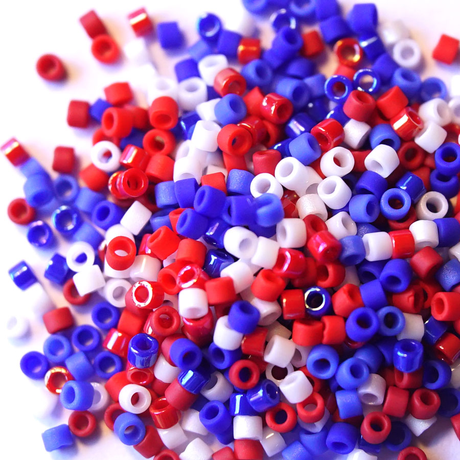 DB-MIX9014 All American Mix 11/0 Delica Seed Beads Tube - Goody Beads