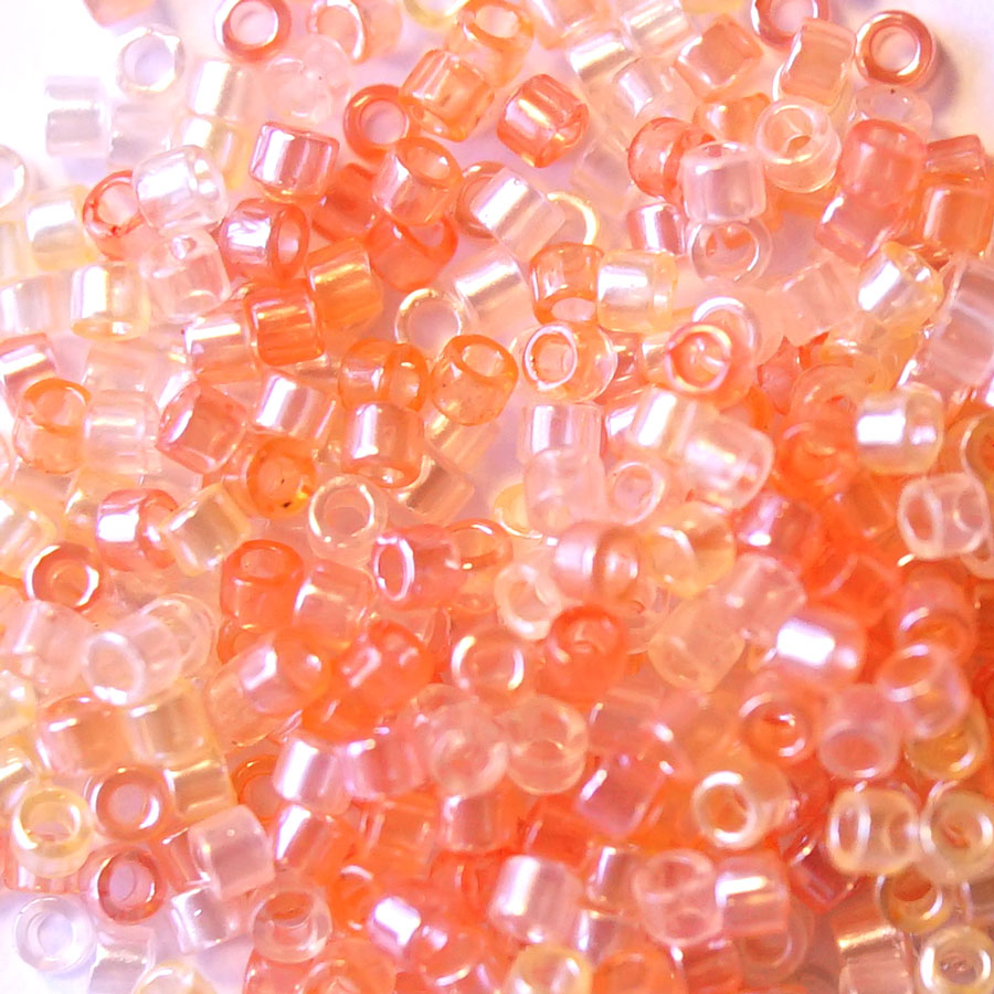 DB-MIX9036 Grapefruit Mix 11/0 Delica Seed Beads Tube - Goody Beads