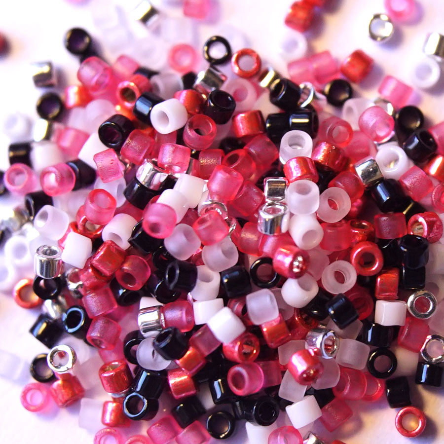 DB-MIX9053 Diva Pink Mix 11/0 Delica Seed Beads Tube - Goody Beads