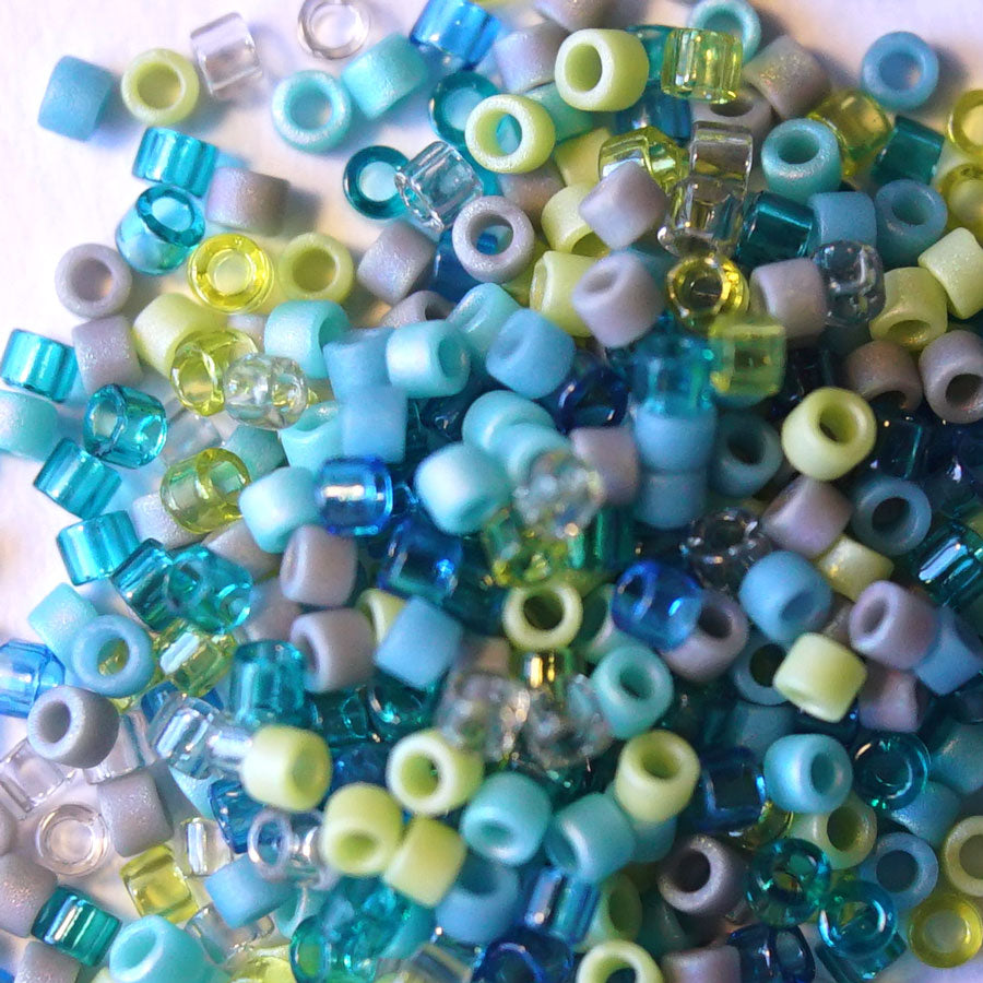 DB-MIX9056 Caribbean Waters Mix 11/0 Delica Seed Beads Tube - Goody Beads