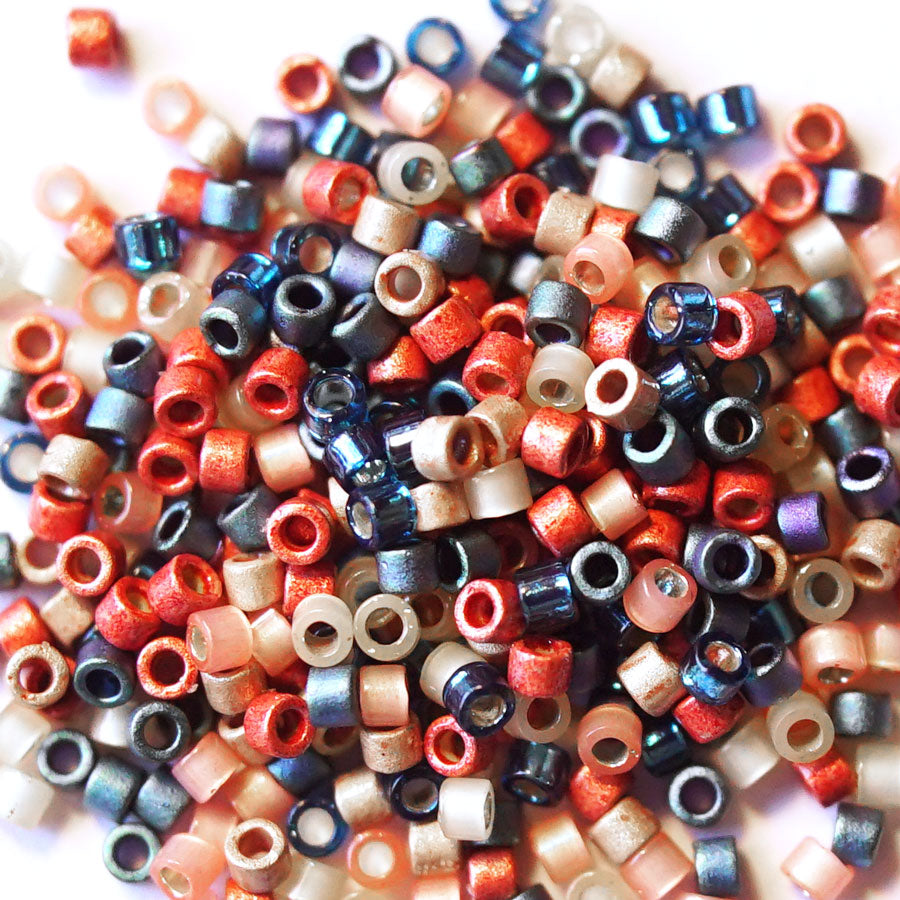 DB-MIX9090 Surf and Sand Mix 11/0 Delica Seed Beads Tube - Goody Beads