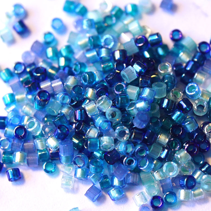 DB-MIX9105 Ocean Deep Mix 11/0 Delica Seed Beads Tube - Goody Beads