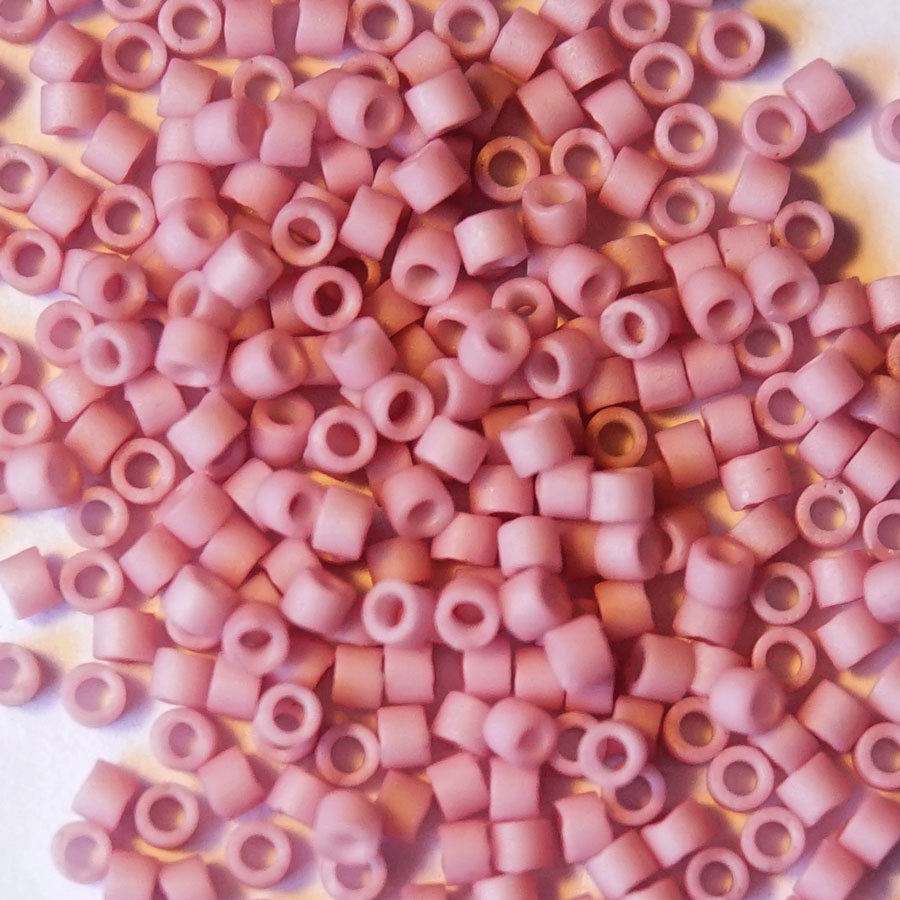 DB355 Matte Rose 11/0 Delica Seed Beads Tube - Goody Beads