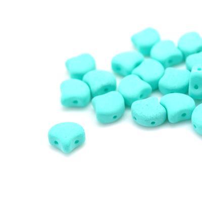 Bondeli Turquoise Matubo Ginkgo Two Hole Czech Seed Beads Tube - Goody Beads