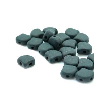 Matte Jet Matubo Ginkgo Two Hole Czech Seed Beads Tube - Goody Beads