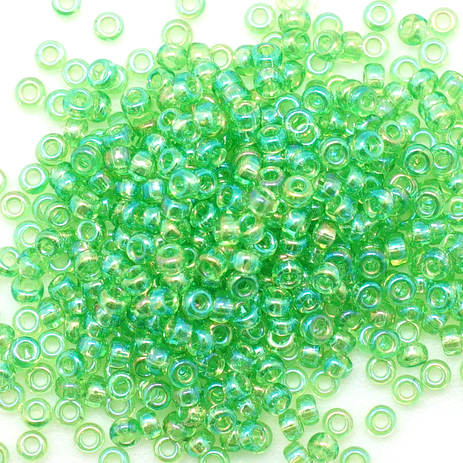 11-9259 Transparent Light Green AB Miyuki Seed Beads Tube - Goody Beads