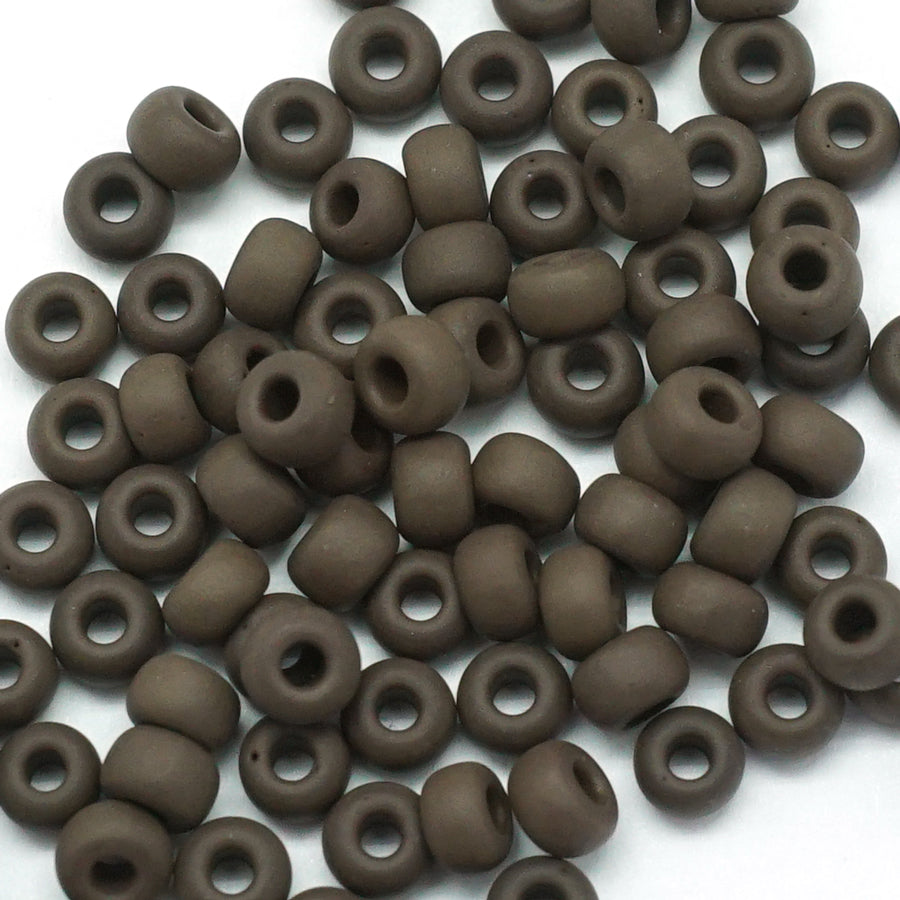 6-9409F Matte Opaque Chocolate 6/0 Seed Beads Tube - Goody Beads