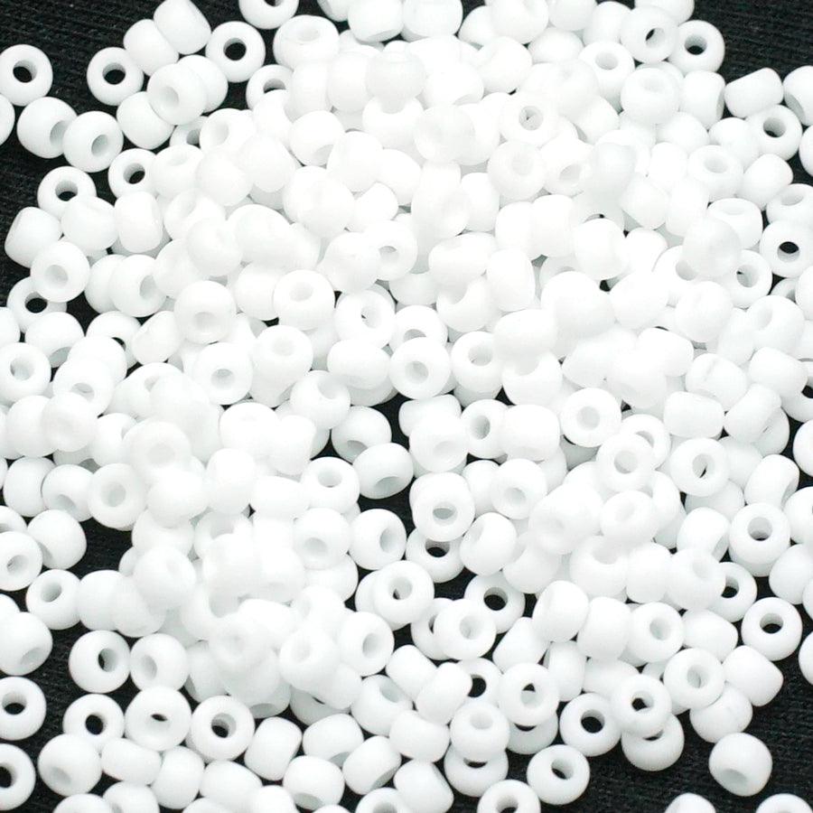 8-9402F Matte White 8/0 Seed Beads Tube - Goody Beads