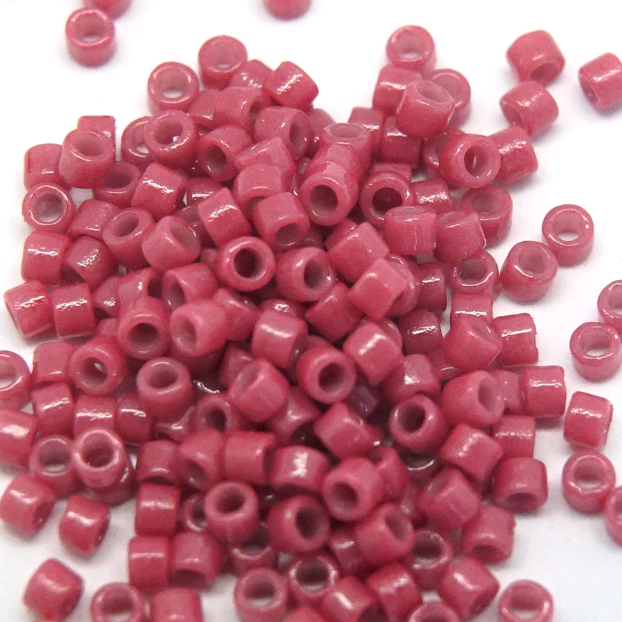 DB2353 Duracoat Opaque Raspberry 11/0 Delica Seed Beads Tube - Goody Beads