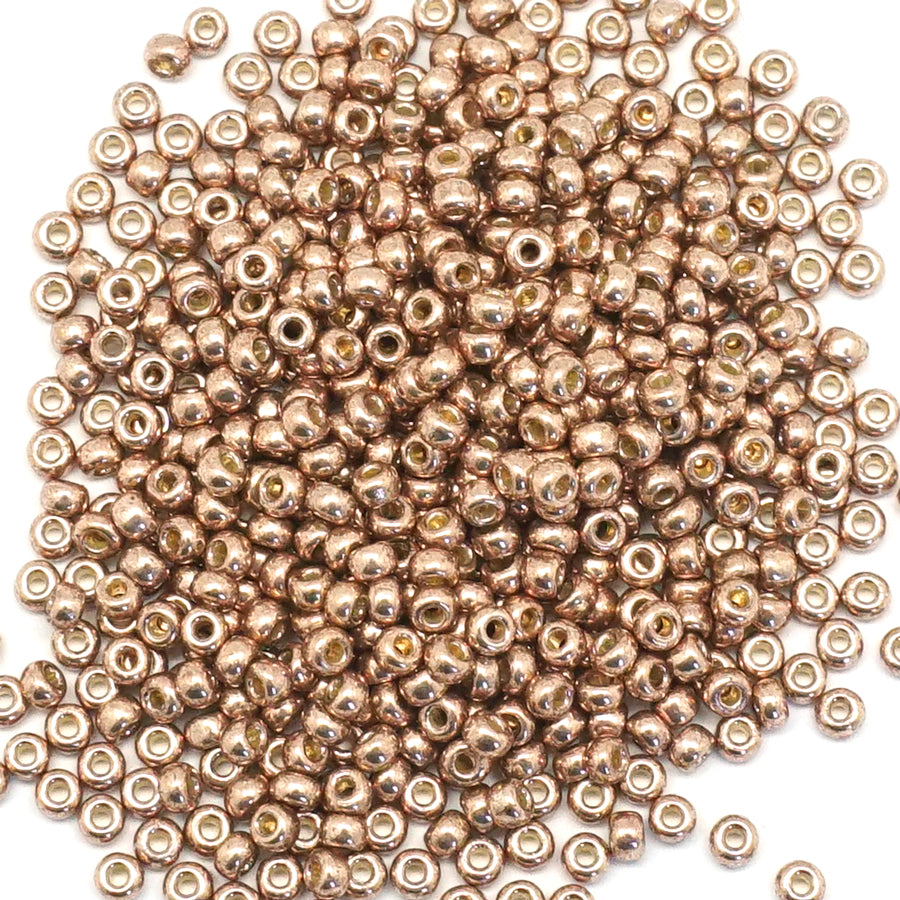 11-95104 Duracoat Galvanized Light Champagne 11/0 Round Seed Beads Tube - Goody Beads