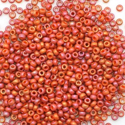 11-94695 Frost Opaque Glaze Rainbow Cardinal 11/0 Round Seed Beads Tube