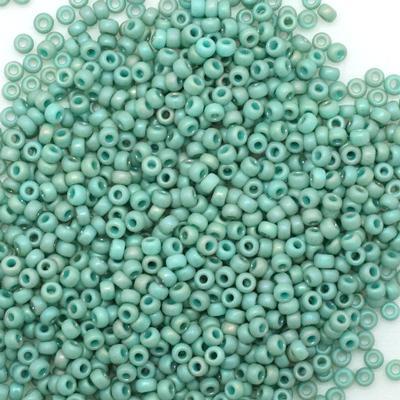 11-94701 Frost Opaque Glaze Rainbow Celadon 11/0 Round Seed Beads Tube