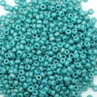 11-94702 Frost Opaque Glaze Rainbow Peacock 11/0 Round Seed Beads Tube