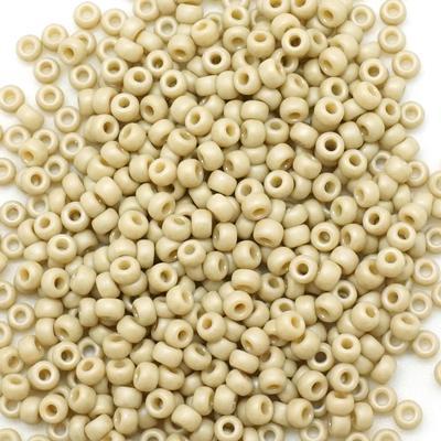 8-94691 Frost Opaque Glaze Rainbow Ivory 8/0 Round Seed Beads Tube - Goody Beads