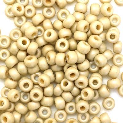 6-94691 Frost Opaque Glaze Rainbow Ivory 6/0 Round Seed Beads Tube - Goody Beads