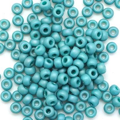 6-94702 Frost Opaque Glaze Rainbow Peacock 6/0 Round Seed Beads Tube - Goody Beads