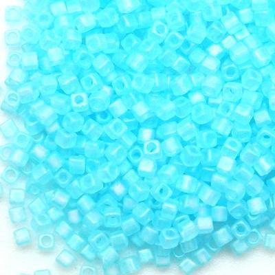 SB18-148FR Matte Transparent Light Blue AB 1.8mm Miyuki Cube Seed Beads Tube - Goody Beads