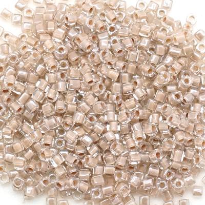 SB18-215 Blush Lined Crystal 1.8mm Miyuki Cube Seed Beads Tube - Goody Beads