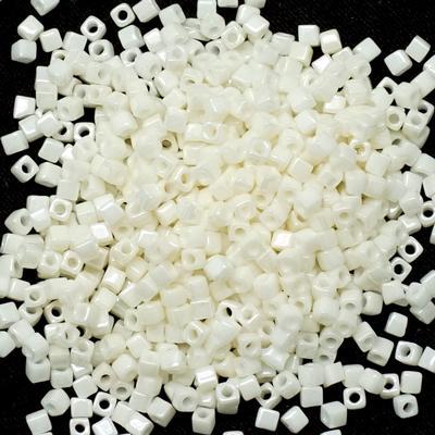 SB18-421 Cream Ceylon 1.8mm Miyuki Cube Seed Beads Tube - Goody Beads