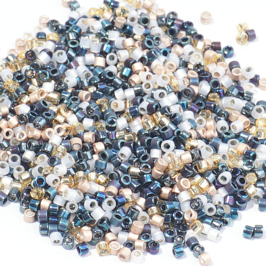 DB-MIX9109 Dress Blues Mix 11/0 Delica Seed Beads Tube - Goody Beads