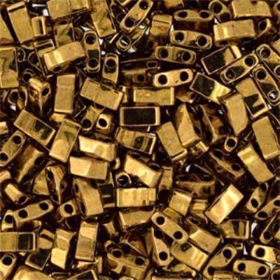 TLH457-TB Dark Bronze Miyuki 1/2 Cut Tila Beads Tube - Goody Beads